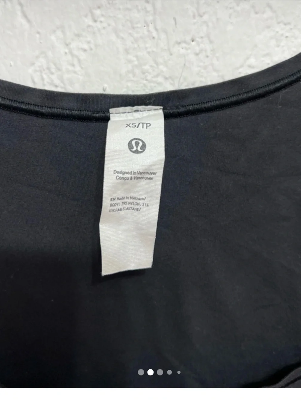 lululemon athletica Black Scoop Neck Bodysuit